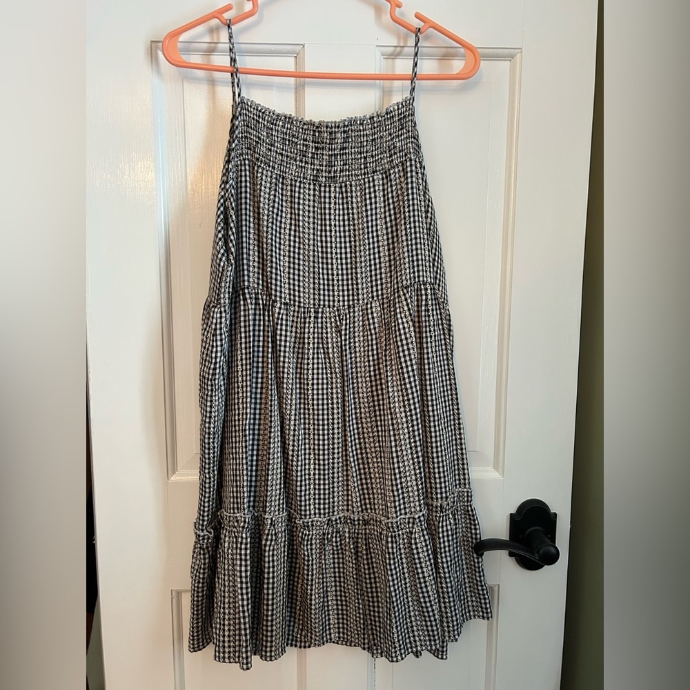 Backless buffalo check sundress